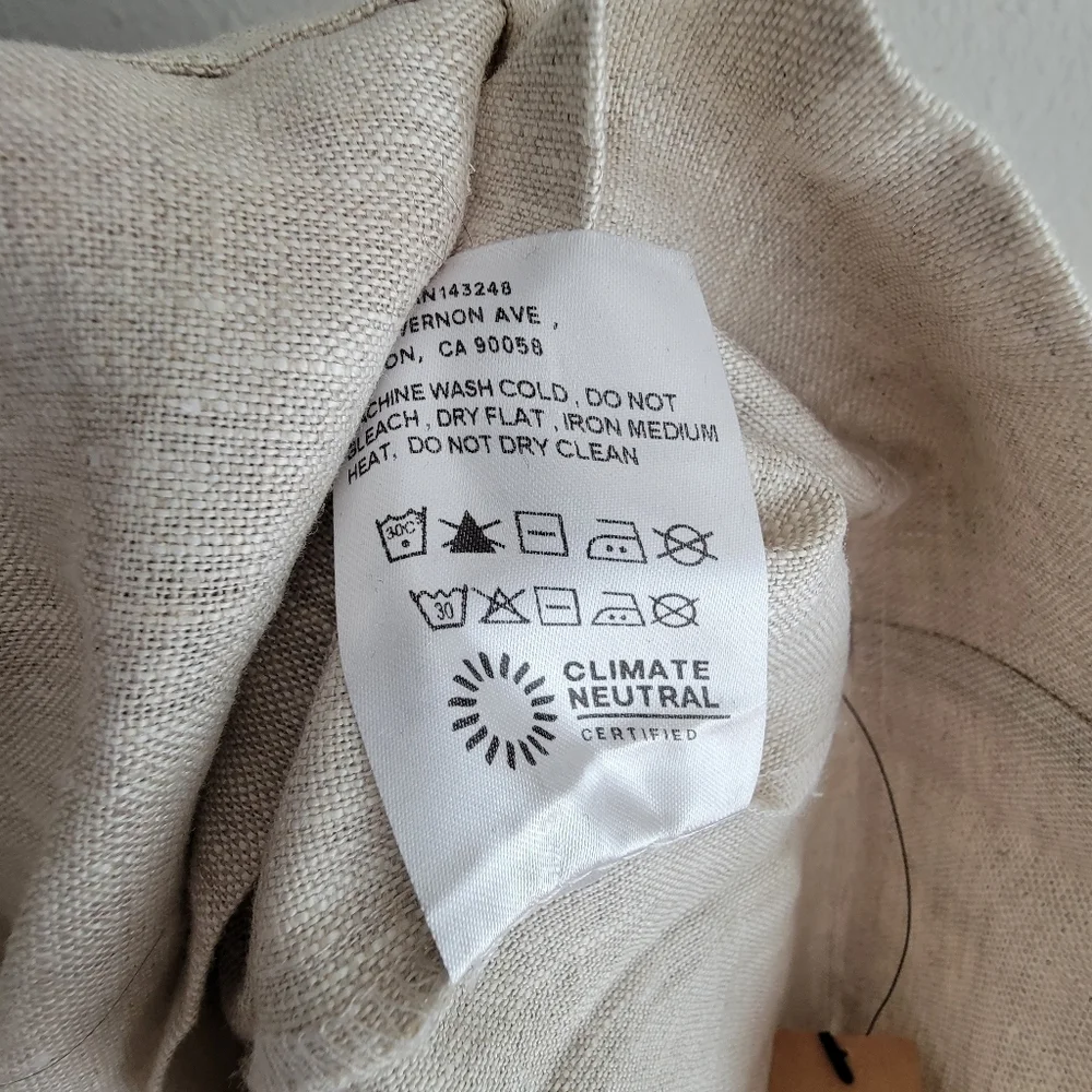 Reformation Jude Linen Jumpsuit in Oatmeal size 8 NWT